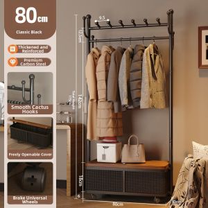 YOUDIANNIU | Moveable Home Use Clothing Rack & Dressing Mirror