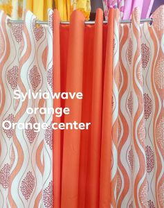 sylviawave orange ring curtain apricot color
