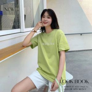 LHSunday ยอดฮิต เสื้อเขา 🍥 เสื้อยืดคอกลมแขนสั้น ผ้านิ่มใส่สบาย สีสันสดใส สกรีนลายอักษร ไม่ใช่เล่นเสีย 🌈