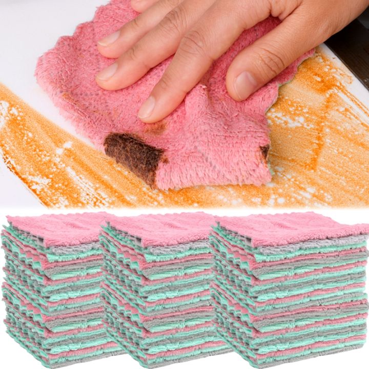 20 miếng Khăn Rửa Chén dầu chống dính vải lau nhà bếp khăn tắm sợi nhỏ ...