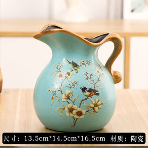 Đài Trang Trí Hoa Gốm Sứ Vẽ Hoa Nhỏ Sang Trọng Kiểu Âu Phòng Khách Trang Trí Nhà Cổ Điển Nghệ Thuật Đồ Trang Trí