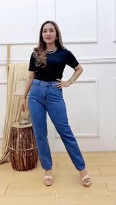 Boyfriend Jumbo Jeans Wanita Big Size 31-42