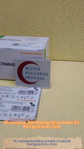 Bactigras 5x5cm Smith & Nephew Acetate Tulle Gras berpakaian bactigrass Chlorhexidine Paraffin Paraffin 7456 86300403