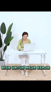ORANGE Meja Lipat Koper 2 Kursi Meja Lipat Meja Koper Aluminium Meja Portable Kaki Kotak Meja Jualan