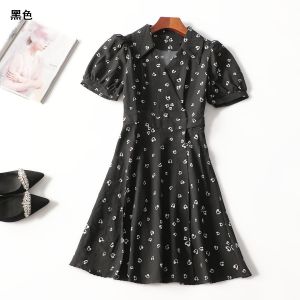 ชุดเดรสยาวผู้หญิง แขนสั้น คอปก ฤดูร้อน เดรสทำงาน ทรงเข้ารูป ทรงเข้ารูป สวมใส่สบาย สำหรับงานวันเกิด