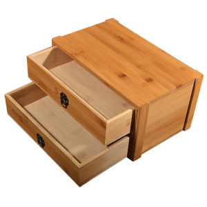 กล่องบรรจุภัณฑ์ชาบล็อก กล่องเก็บของ ทำจากไม้ไผ่ กล่องของขวัญชาปูเอ่ย กล่องของขวัญชาดำ ของมีค่าสำหรับเก็บของ