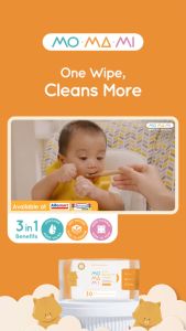 MoMaMi Antibacterial Wipes 30s - Tisu Basah Bayi