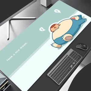 Bandai | Gaming Mouse Pad Large Gamer XXL Keyboard Desk Pokemon Snorlax Mouse Mat Carpet Rubber Tapis Souris Gaming Notbook Pc Mousepad