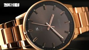 SKMEI 1878 Jam Tangan Pria Formal Strap Rantai Stainless Keren Tahan Air by Juraganjamsurabaya