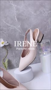 Alivelovearts Irene Sepatu Pantofel Strap Hak tahu 4cm Shoes Runcing kantor Heels Kerja Hitam Wanita