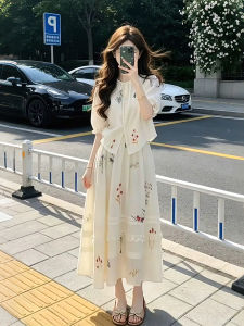 XUECAIQI | Unique Beautiful Summer Floral Shirt and Skirt Set