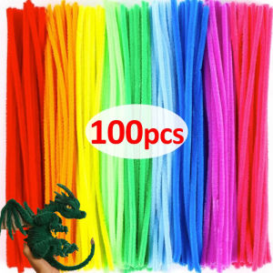 Wholesale Colorful Chenille Stems: Pipe Cleaners, Plush Tinsel Stem, Wired Sticks, Twist Stick Hair Strip, DIY Craft Educational Toys