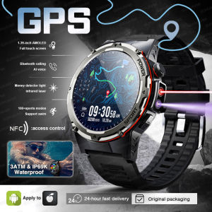 2025 New Swim T-Rex 3 GPS Smart Watch Men Infrared light Tracking 3ATM Waterproof Clock NFC HD AMOLED Call Health Sport Watches