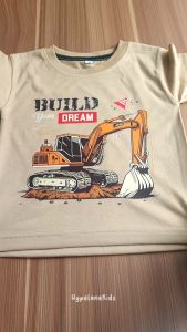 Baju Kaos Distro Anak Laki Laki Karakter Excavator Lucu Import Usia 1 - 10 Tahun - Hypelane - DTF
