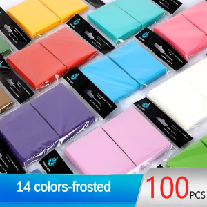 100pcs 66x91mm Matte Katana Trading Card Sleeves Holder Standard Size Soft TCG Card Protectors for MTG Yugioh Sports Game Cards