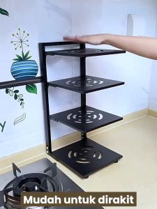 Dejavu Rak Dapur Rak Tingkat Dapur Rak Panci Piring Rak Panci Susun Rak Dapur Kitchen Rak Peralatan Dapur Serbaguna Rak Penyimpanan HRM159