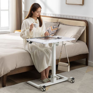 Japanese Sanwa Mountain Table Folding Table Rostrum Adjustable Mobile Table Study Table Home Computer Desk Standing Table Bedroom Table Writing Desk Easy Storage Classy White Desk Roller Smooth Table
