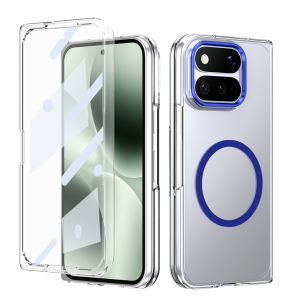 Ốp Điện Thoại Từ Tính Trong Suốt Sang Trọng Dành Cho Google Pixel 11/10 Pro Fold Với Kính Cường Lực HD Tương Thích Sạc Không Dây Magsafe Mặt Lưng