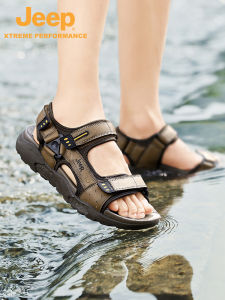 Jeep | Jeep Mens Summer Outdoor Anti-Slip Casual Sandals Lightweight Breathable Wear-Resistant Driving Dual-Purpose Sandals