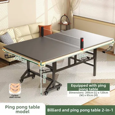 MEISITEKEKE | 2-in-1 Indoor Mini Foldable Table Tennis & Billiard Table