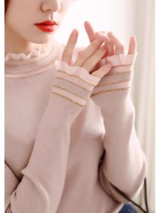 French Design Wood Ear Knit Sweater