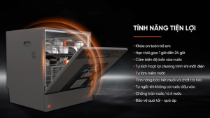 Máy rửa chén Junger DWJ 103 dung tích 12 13 bộ châu Âu độ ồn thấp tiết kiệm điện năng hiện đại