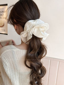 ยางยืดผมผ้าตาข่ายสไตล์ฤดูใบไม้ผลิ 2025 ยางยืดผมยางยืดผมสำหรับผู้หญิง ยางยืดผมยางยืดผมสุดหรูหราและสง่างาม