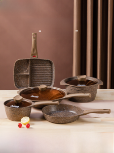 Amercook Alfeita Cooking Pot Suit Import Granite Non-Stick Pan Amir Flats Cookware Four-Piece Set