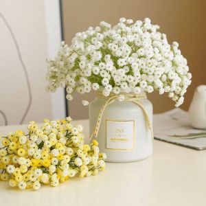 5 ชิ้น 22 เซนติเมตร Babysbreath ช่อดอกไม้ DIY ดอกไม้งานปลอมแต่งงานกลางแจ้งระเบียงบ้าน