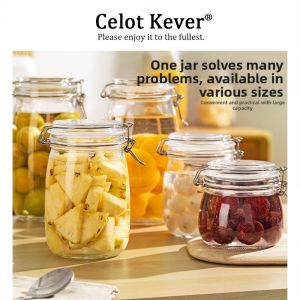 Food-Grade Airtight Glass Storage Jar for Pickles Vegetables and Liquor