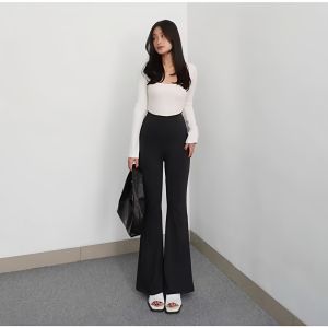VORLINA - Flare Pants - Highwaist Flare Pants - Celana Kulot Scuba - Highwaist Kulot Cutbray Wanita - Celana Highwaist Scuba - Celana Wanita