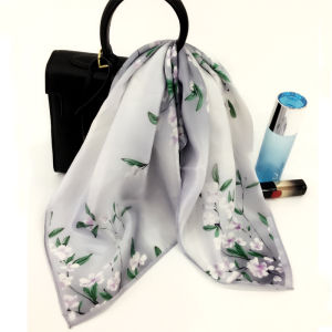 Pure Silk Square Scarf Womens Autumn Winter  Silk Neck Protection Scarf 53x53cm Versatile Fashion Accessory