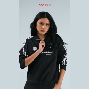 Logo Jeans Sweater Wanita Brielle Black 34447L1BK