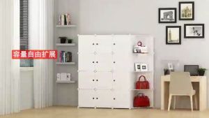 Clothes Cabinet Clothes Organizer Plastic Wardrobe Bedroom Storage Stackable Multipurpose Easy Assembly organizer storage