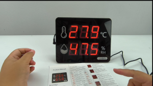 เครื่องวัดอุณหภูมิและความชื้น รุ่น LX905 (แบบA) หน้าจอแสดงผลดิจิตอลLED ขนาดใหญ่ คมชัด