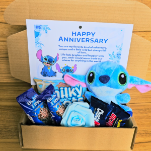 ✨Blue Stitch Mini Gift Set Blue Treats Chocolates Anniversary Monthsary Valentines Holidays free Message
