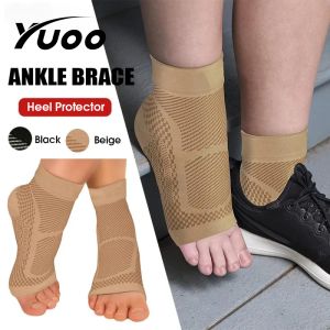 YUOO 1Pair Sports Ankle Brace Compression Sleeves Plantar Fasciitis Sock for Achilles TendonitisJoint PainReduces SwellingHeel Spur Pain