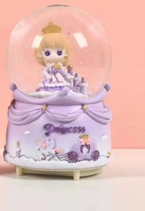 Princess Music Box / Snowball Musik Princess / Kotak Musik romantis / kado anak cewek / hadiah untuk pacar / Snow globe musik Beethoven / Vinvin Pink Store