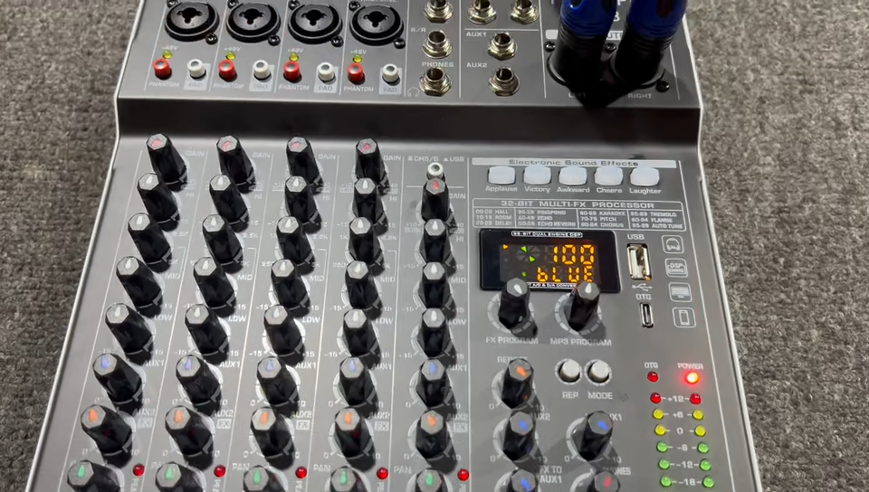 PADONPRO EV8 USB 8 Channel Mixer with Bluetooth OTG Sound Mixer Propesyonal na Audio Mixer forstage