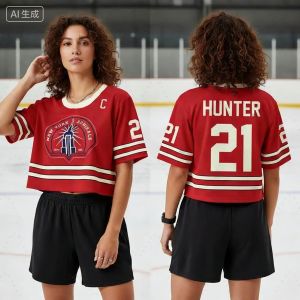 2026 New Heated Rivalry Crop Top Football Jersey ROZANOV & HOLLANDER Football Jersey Womens Short Sleeve Men Motorcycle T-Shirt