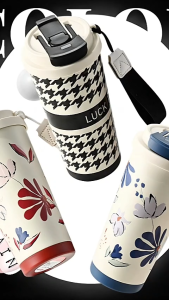 Tumbler Lucky Cup / Tumbler Mug 2in1 Stainless Steel 530ml Premium Tahan Panas Dingin 8191 HOTPLAIN