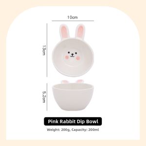 Cute Rabbit Design Ceramic Condiment Dish