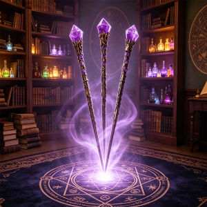 1pc Natural Amethyst Crystal Tower Magic Wand Handmade DIY Crystal Wizard Scepter Christmas Cosplay Fairy Wand Prop