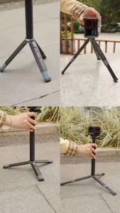aMagisn Extendable Metal Tripod Stand with 1/4 Stainless Steel Screw Stable 3kg Load Support for DJI Osmo Insta360 GoPro Action Cameras AM38