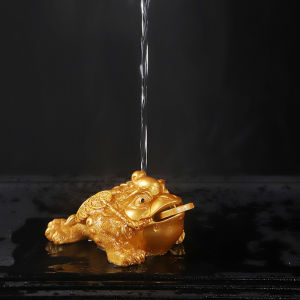 Fortune Golden Toad Color Changing Teaware Ornament