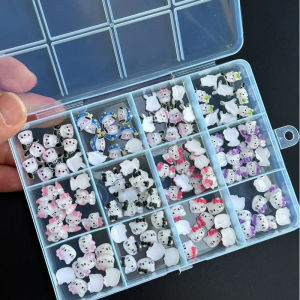 120PCS/70PCS Kawaii Sanrio Mini Nail Art Accessories Stickers HelloKitty DIY Phone Case Hairpin Nail Decoration Charms Craft Y2K