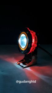 Lampu Tembak Mini Projie 10W 12V LED HiLo Strobo Angel Eye VOXX DH2 & DH3