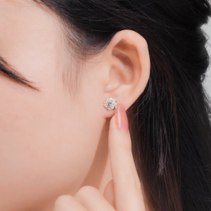 Bông Tai Nữ Vàng 14K Đính Đá CZ Cao Cấp Lấp Lánh BT480 Huy Thanh Jewelry