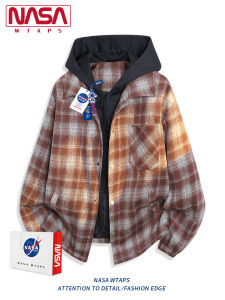 NASA WTAPS | Áo Khoác Nam Kiểu Lớp Giả Vintage Plaid Flannel Mùa Xuân Thu