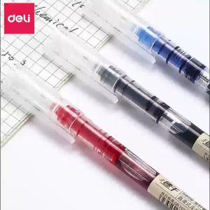 Combo 10 Bút bi nước mực gel xanh đỏ đen Deli bút gel mực nước nhanh khô ngòi 0.5mm viết calligraphy bút viết thư pháp viết chữ đẹp cho học sinh bút viết văn phòng - S856
